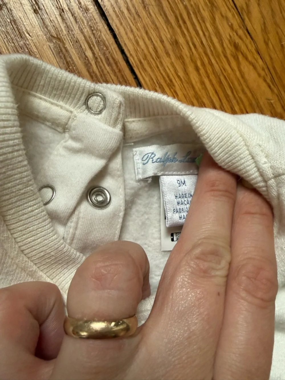 Ralph Lauren Bear & Deer Ruffle Shoulder Sweatshirt - Size 9 Months